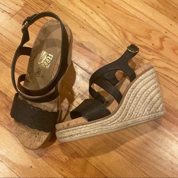 Salvatore Ferragamo laser cut wedges - Picture 3 of 5
